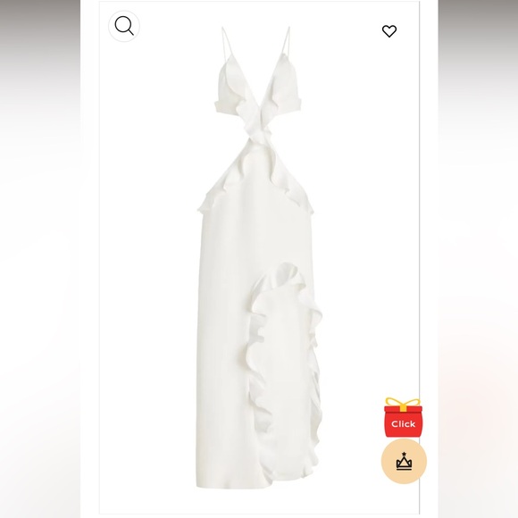 Coveshe Low-Cut Backless Ruffle Dress - Picture 4 of 9